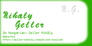 mihaly geller business card